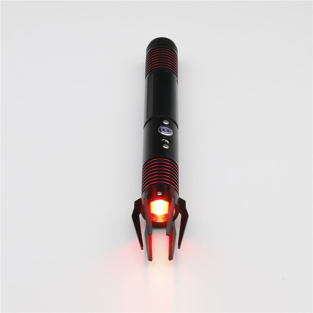 F-Talon-001 Smooth Swing Metal Hilt 1 inch Heavy Dueling Blade 10 Sets of Soundfonts Blaster and Strobe Lightsaber