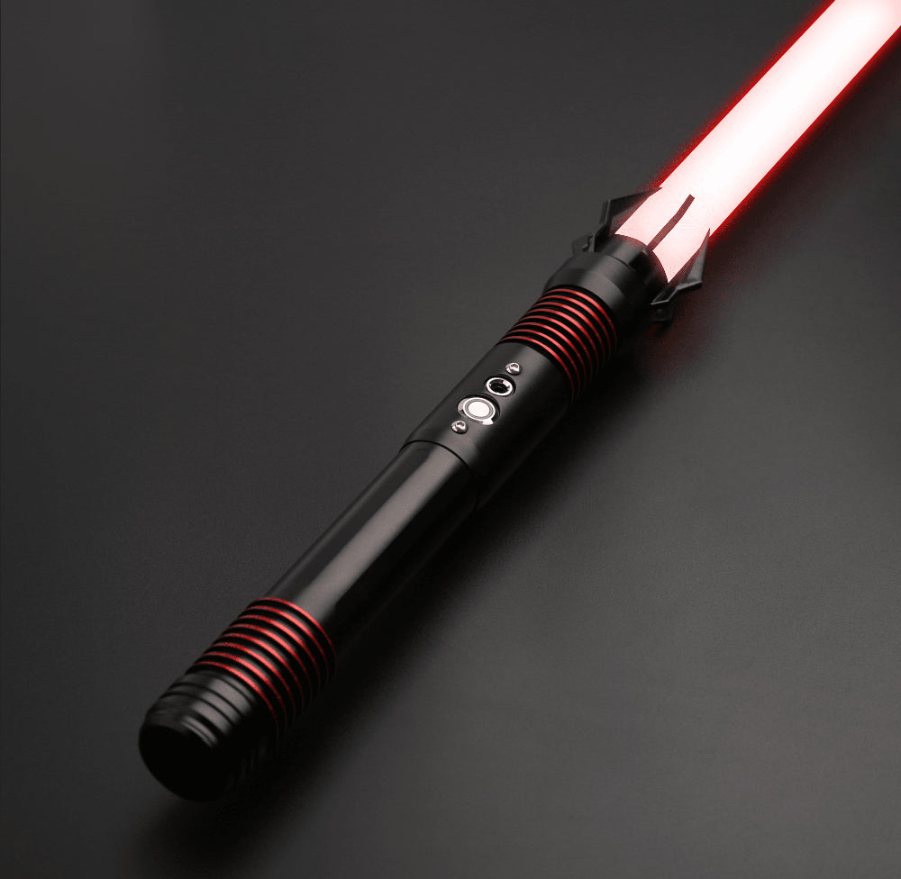 F-Talon-001 Smooth Swing Metal Hilt 1 inch Heavy Dueling Blade 10 Sets of Soundfonts Blaster and Strobe Lightsaber
