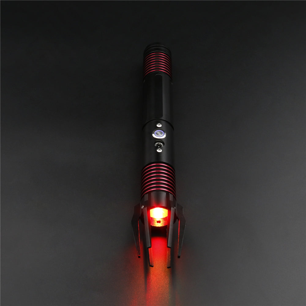 F-Talon-001 Smooth Swing Metal Hilt 1 inch Heavy Dueling Blade 10 Sets of Soundfonts Blaster and Strobe Lightsaber
