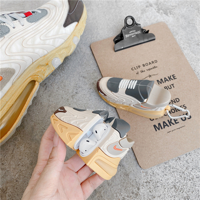 3D Luminous Fashion Sneakers Airpods Case with Clip