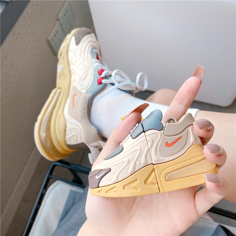3D Luminous Fashion Sneakers Airpods Case with Clip
