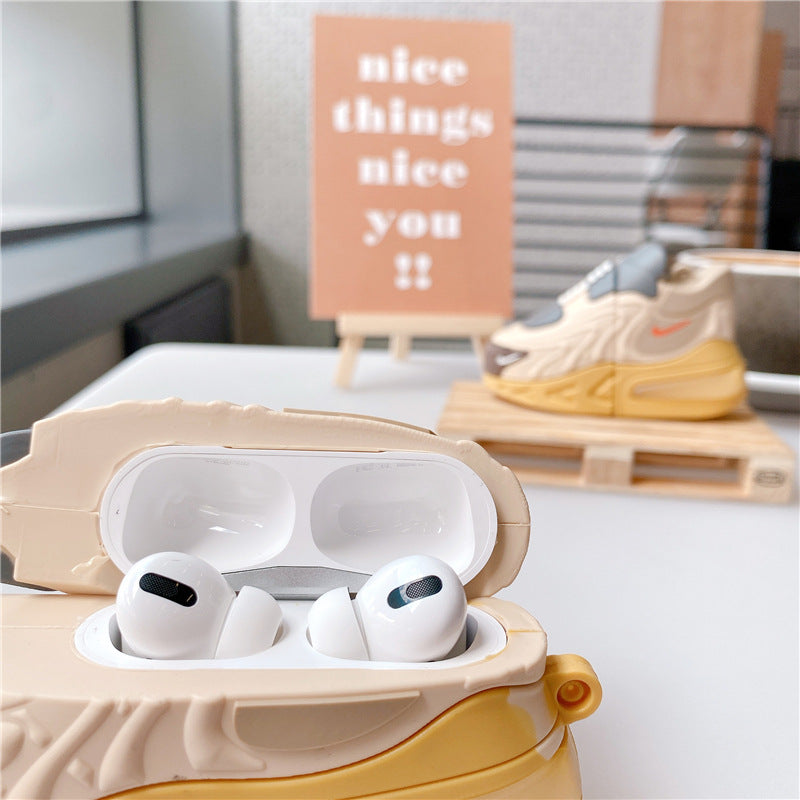 3D Luminous Fashion Sneakers Airpods Case with Clip