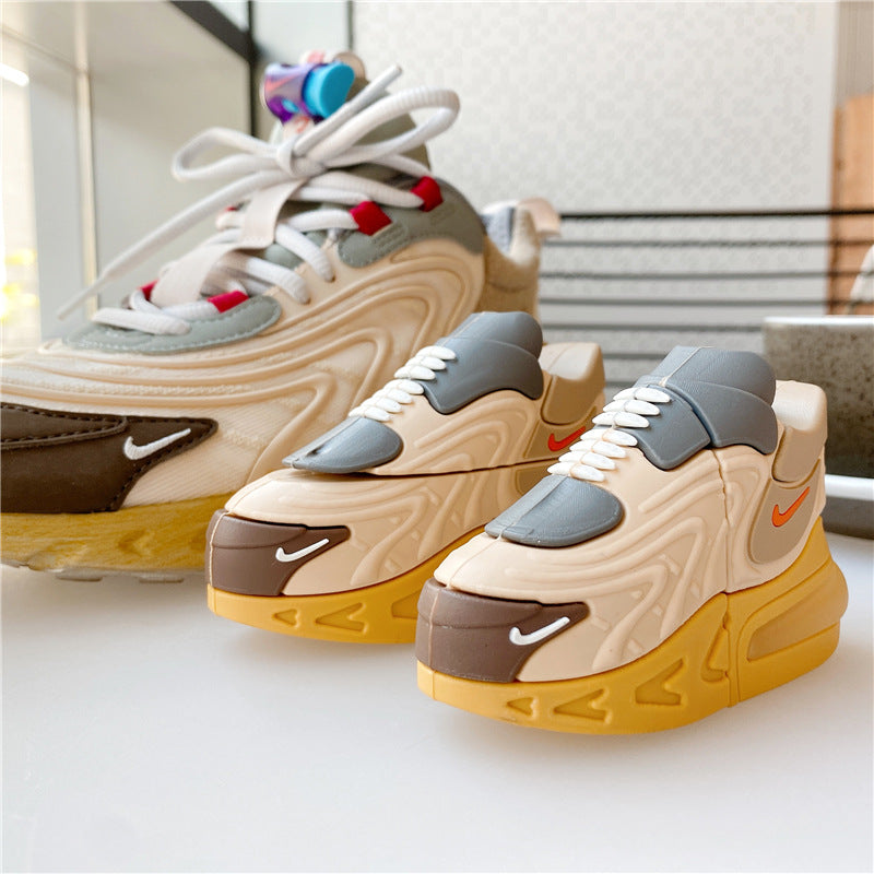 3D Luminous Fashion Sneakers Airpods Case with Clip