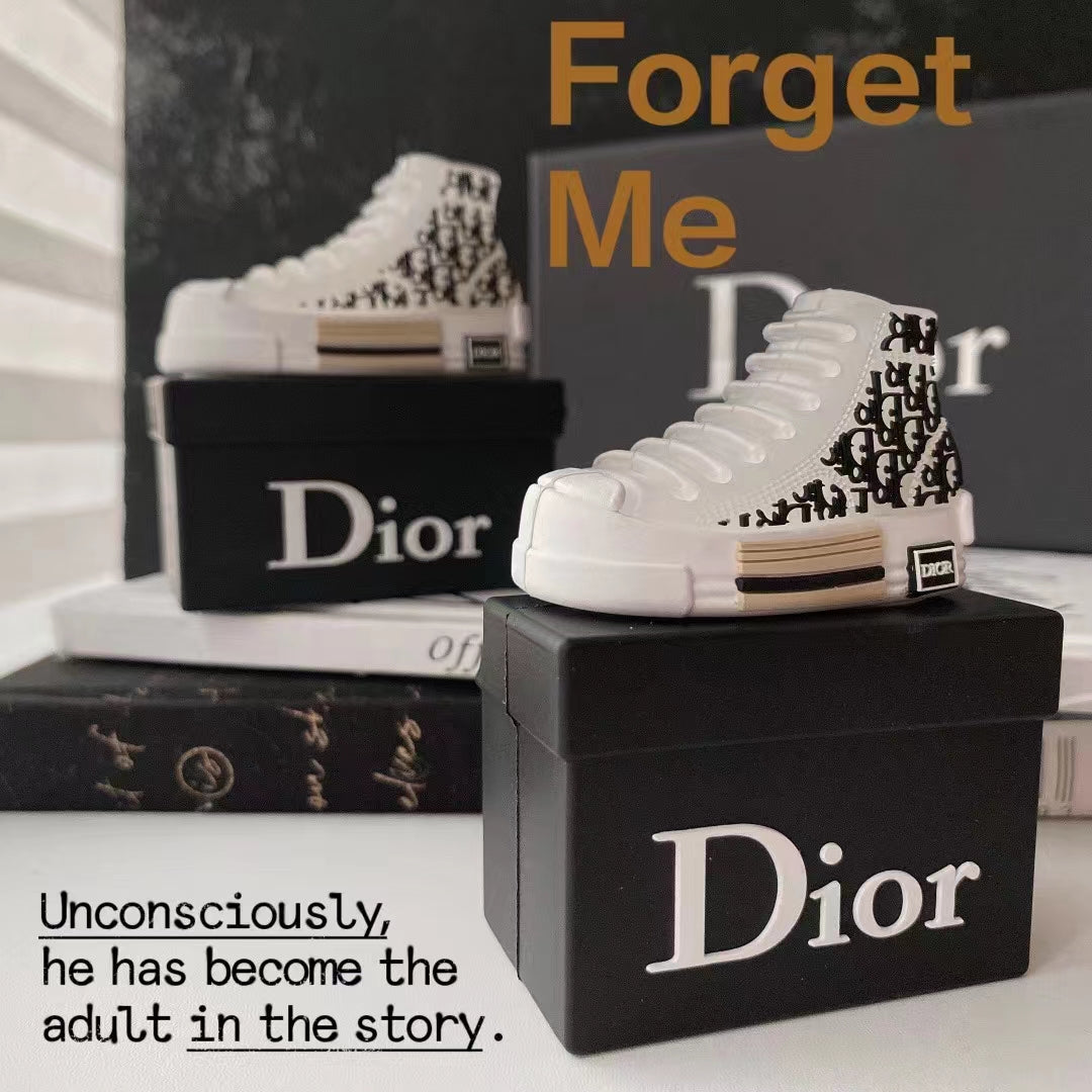 3D Luxury Designers Shoe Box Design Airpods Case with Clip