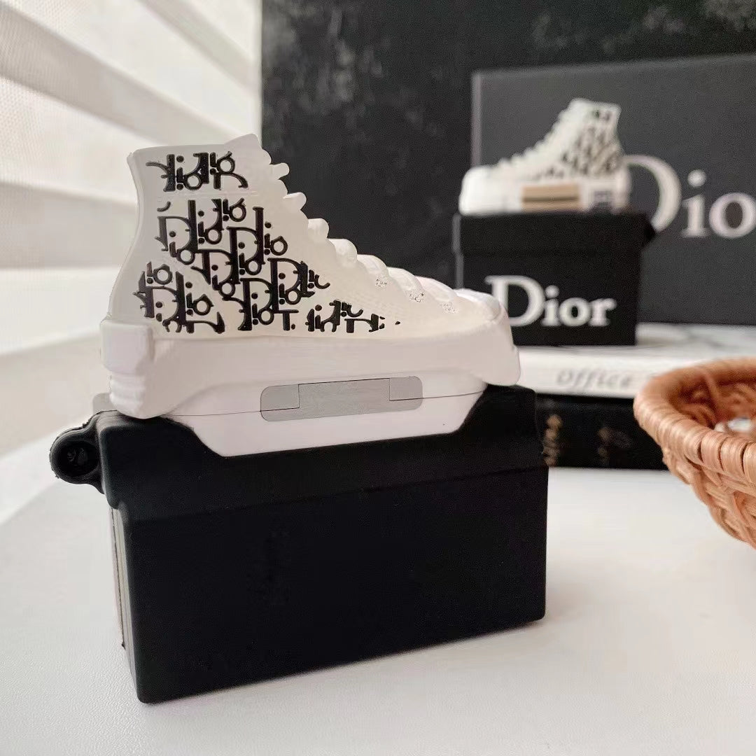 3D Luxury Designers Shoe Box Design Airpods Case with Clip