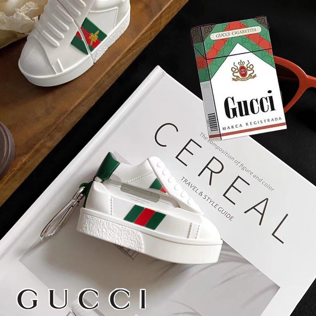 3D Luxury Fashion Bee Sneakers Airpods Case with Clip