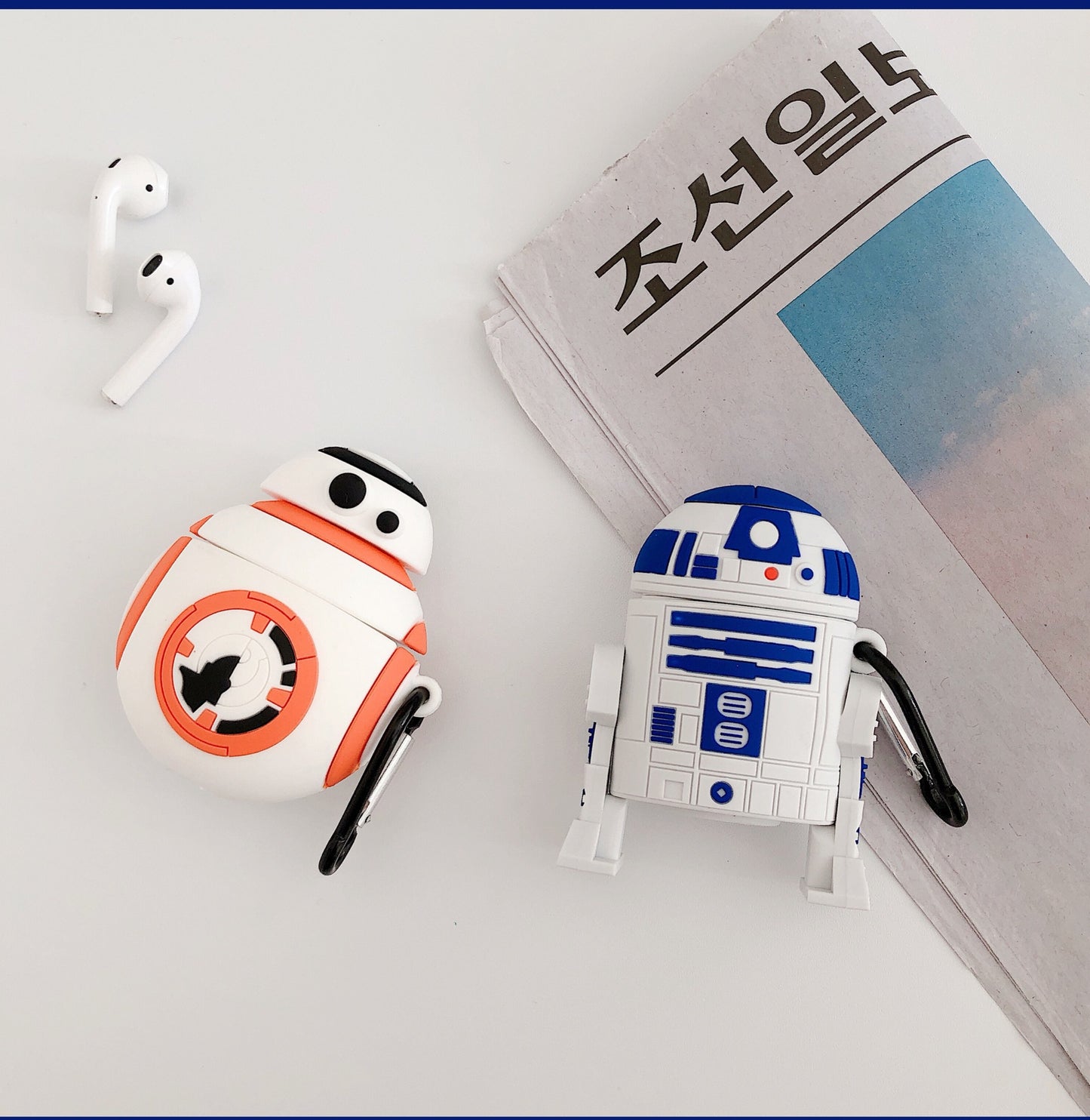 3D Cute Star R2D2 BB8 Design Airpods Case