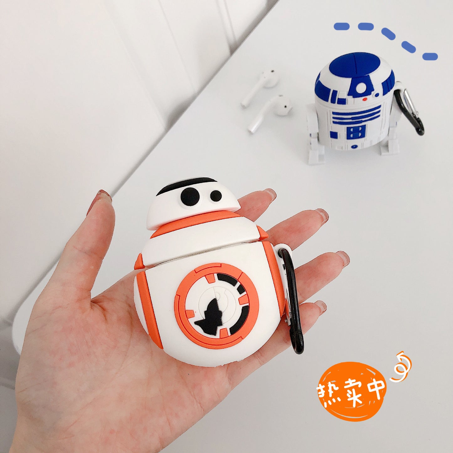 3D Cute Star R2D2 BB8 Design Airpods Case