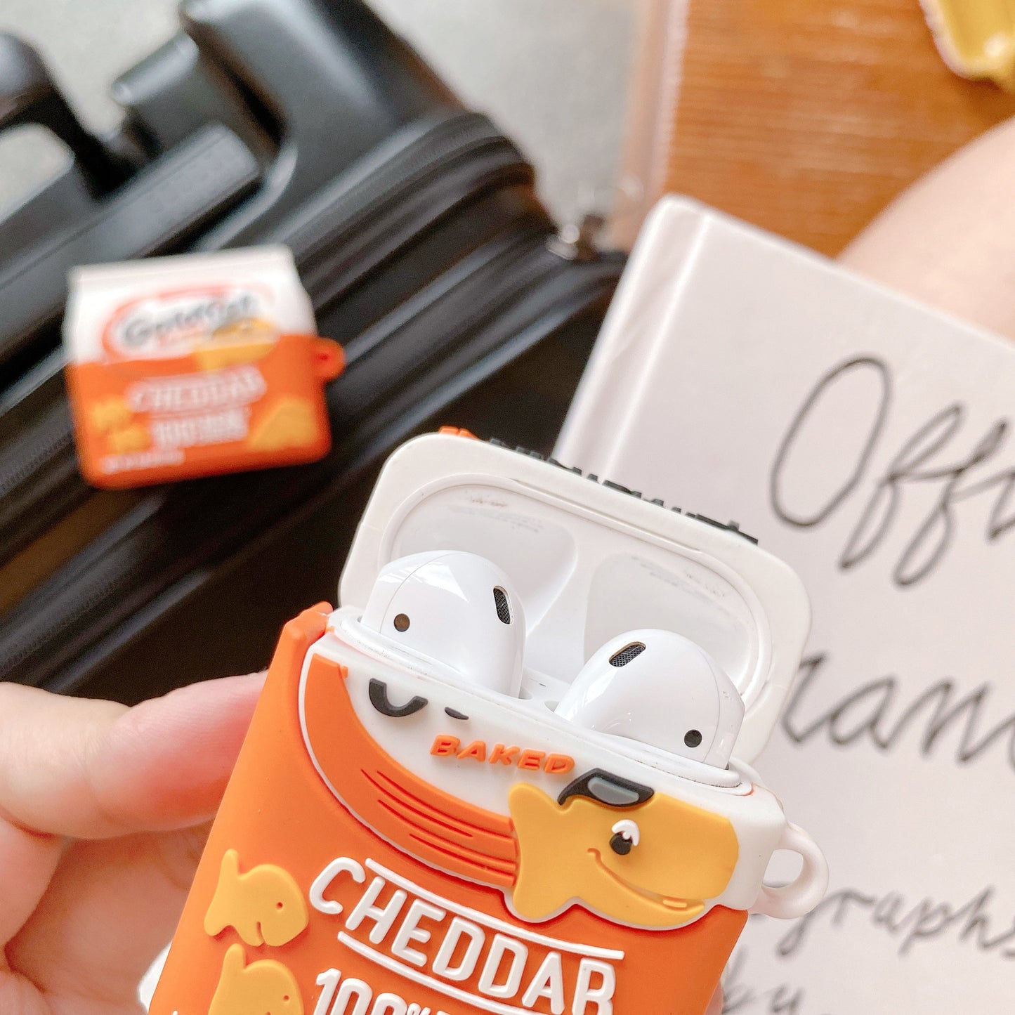 Goldfish Cheddar Biscuit Design Airpods Case