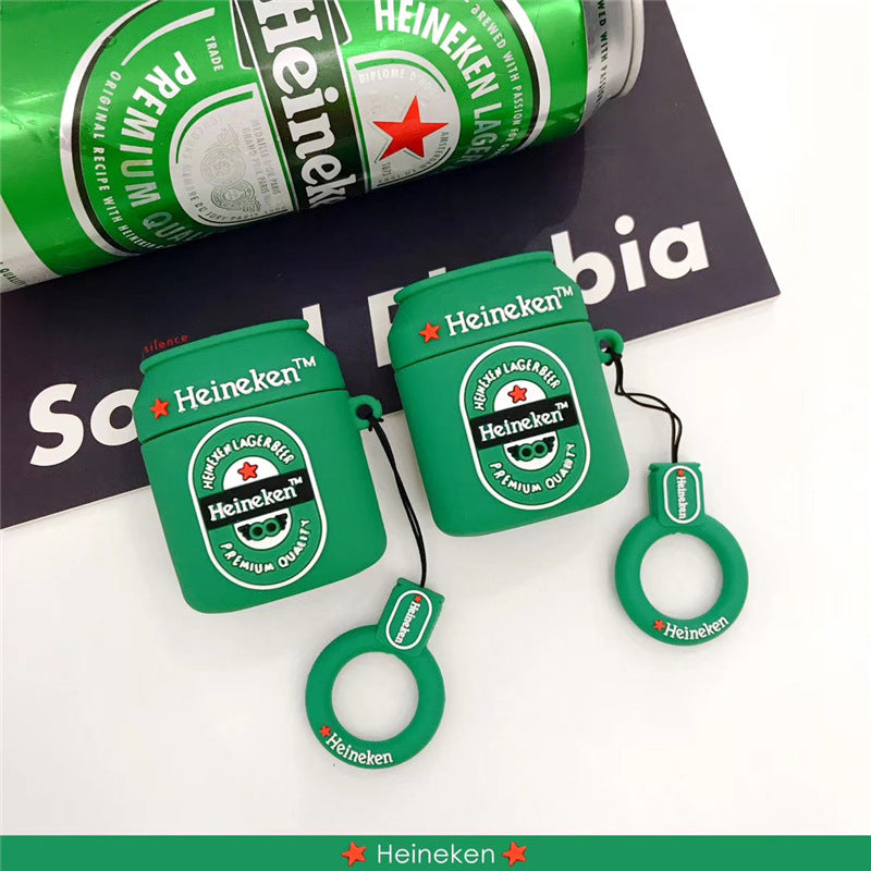 3D Green Beer Can Design Airpods Case