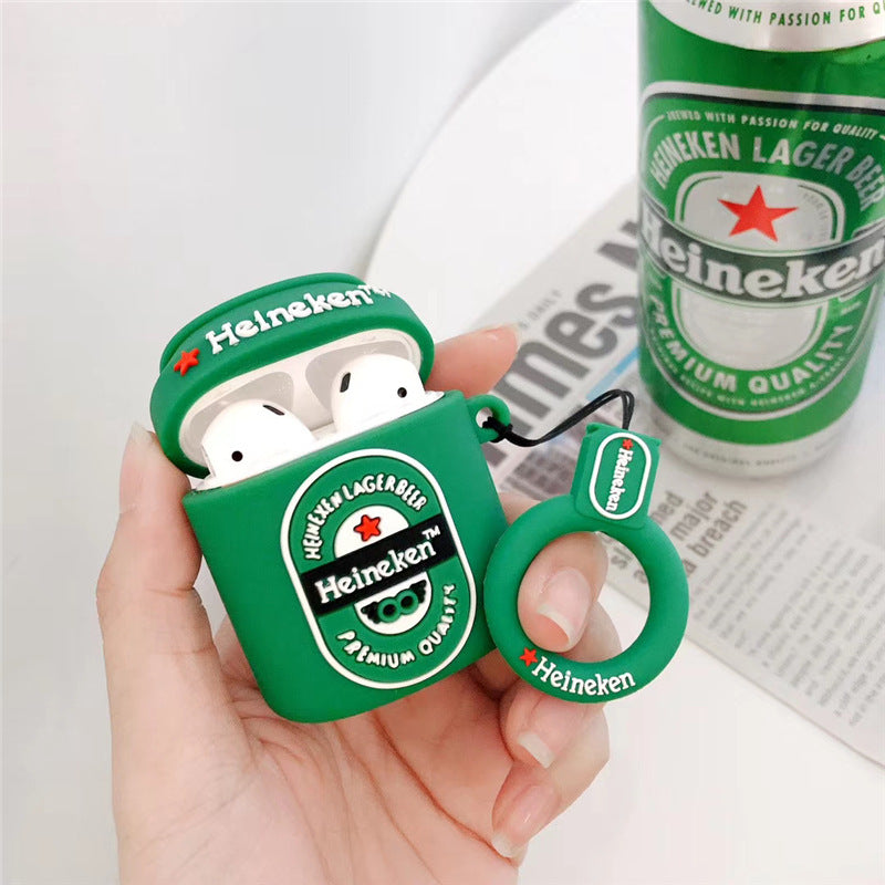 3D Green Beer Can Design Airpods Case