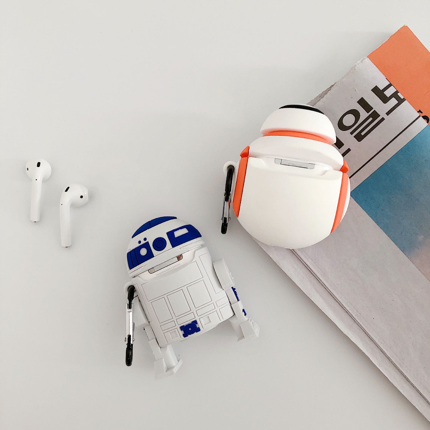 3D Cute Star R2D2 BB8 Design Airpods Case