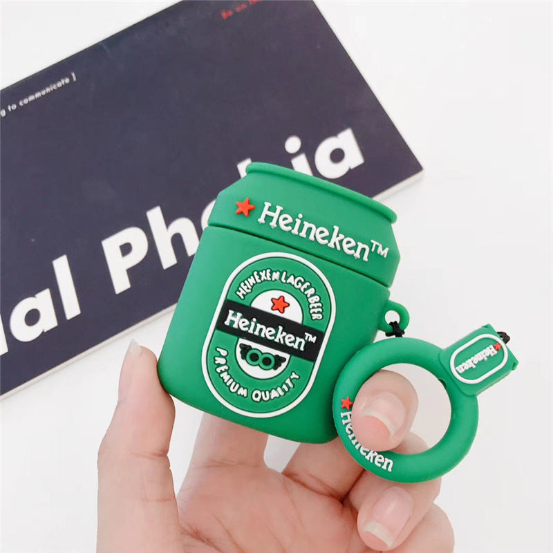 3D Green Beer Can Design Airpods Case