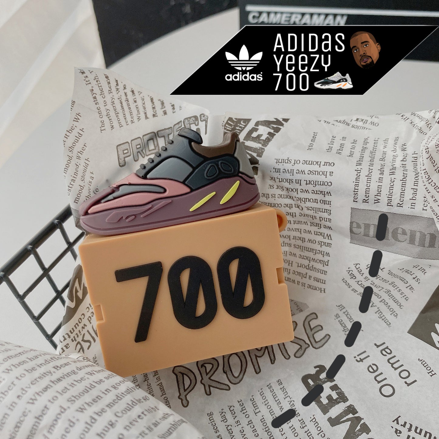 3D Fashion 700 Yeezy Sneakers Airpods Case
