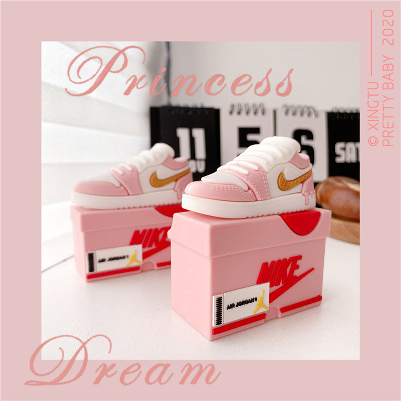 3D Fashion Pink Sneakers Box Airpods Case