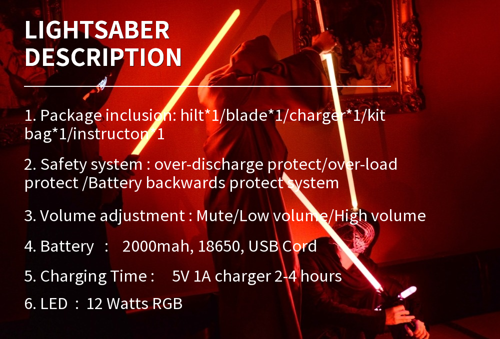 E01 Smooth Swing Metal Hilt 12 Colors Changing 10 Sounfonts Blaster FOC Lock Up Lightsaber