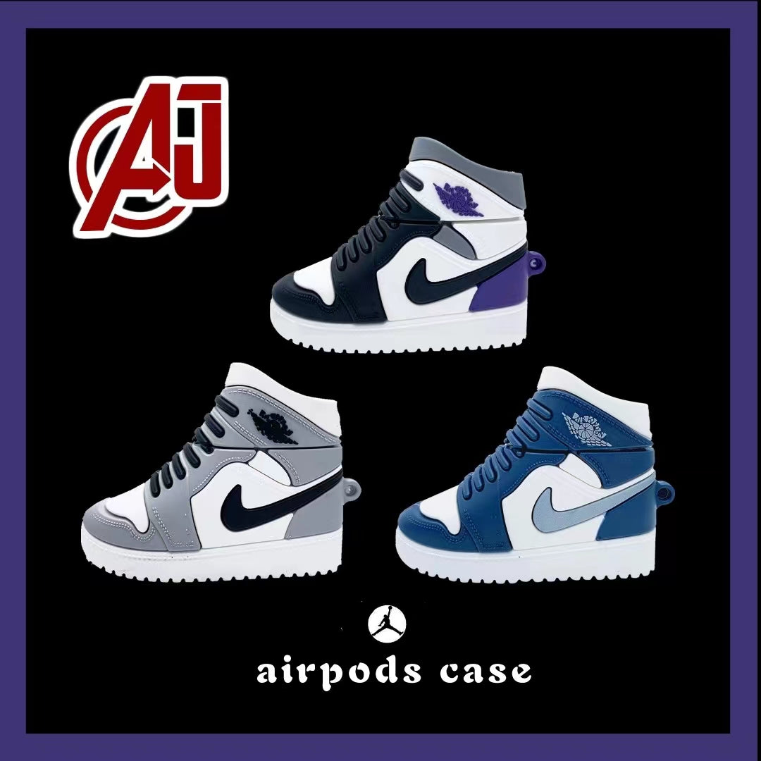 3D Cute Fashion Sneakers Airpods Case with Clip