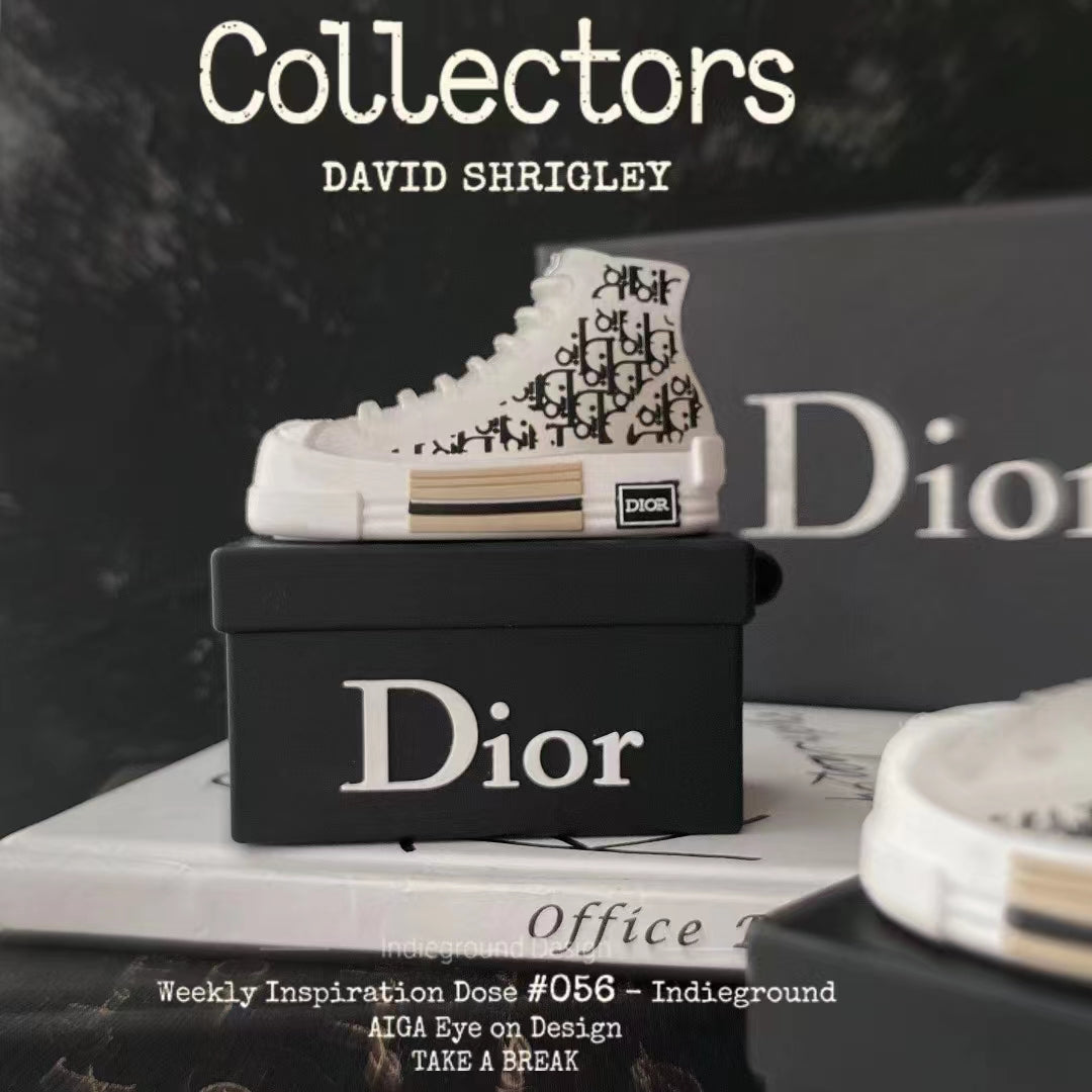 3D Luxury Designers Shoe Box Design Airpods Case with Clip