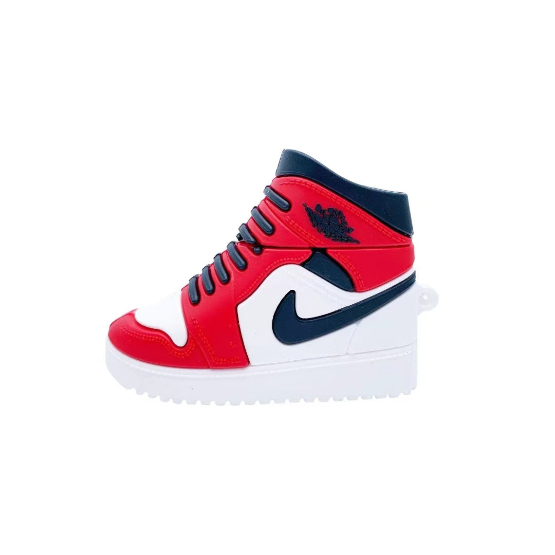 3D Fashion Sports Brand Sneakers Airpods Case with Clip