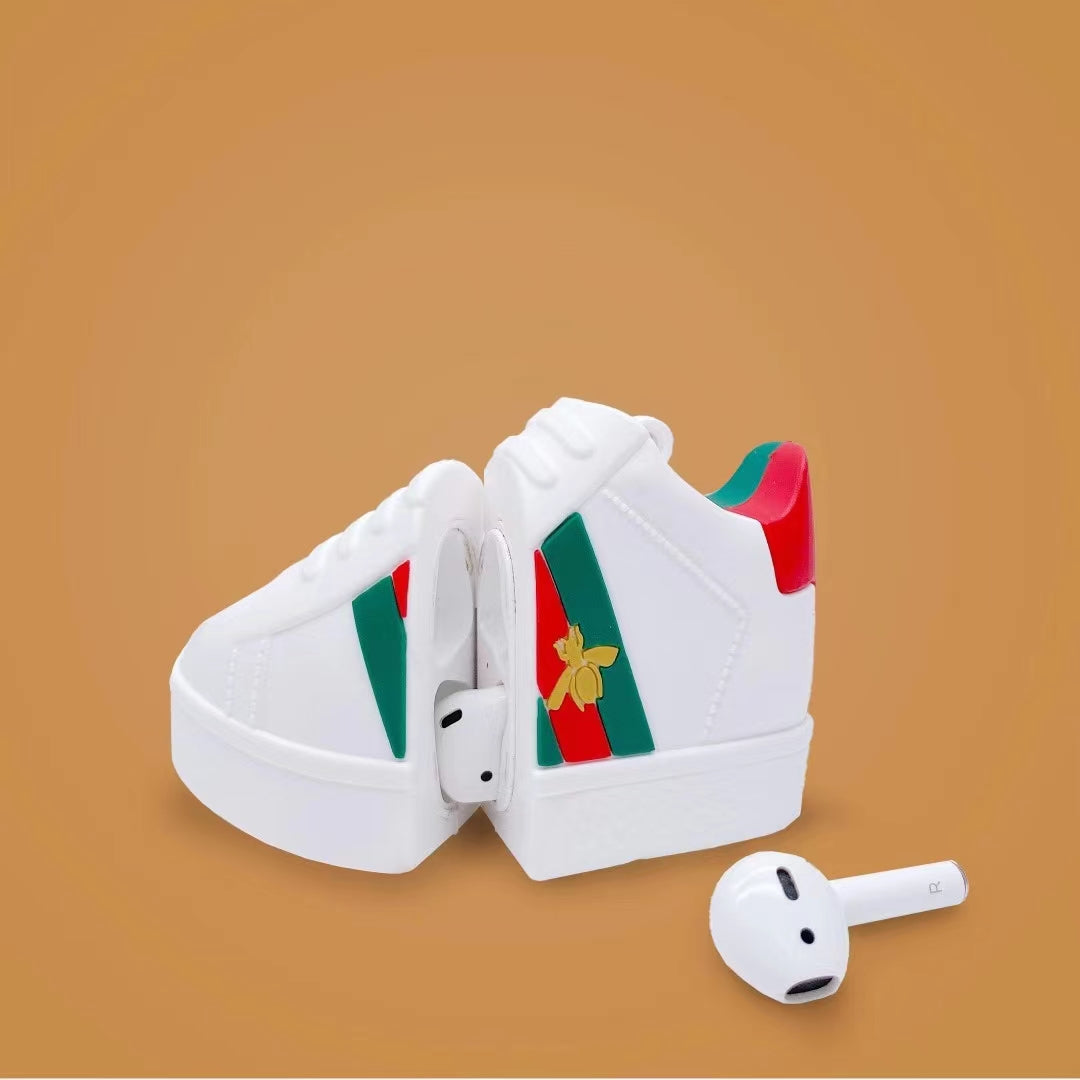 3D Luxury Fashion Bee Sneakers Airpods Case with Clip